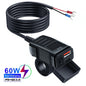 Dual USB Socket Motorcycle Charger 60W Waterproof PD QC3.0 Voltmeter Handlebar