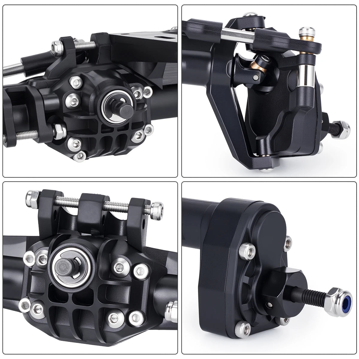 H10 Plastic Front Rear Complete Portal Axle Set 1/10 RC Crawler Vanquish