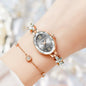 UTHAI V22 Women’s Luxury Oval Diamond Bracelet Watch Waterproof Quartz Fashion