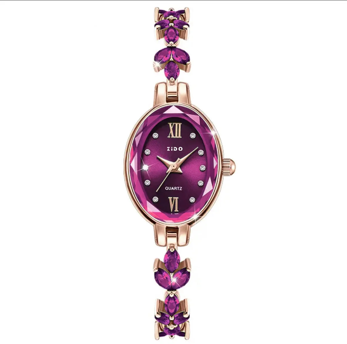 UTHAI V22 Women’s Luxury Oval Diamond Bracelet Watch Waterproof Quartz Fashion