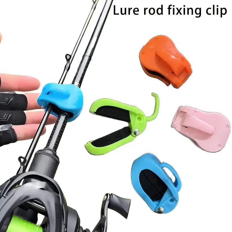 2pcs Fishing Rod Clip Quick-Attach Holder Anti-Slip Tackle Organizer