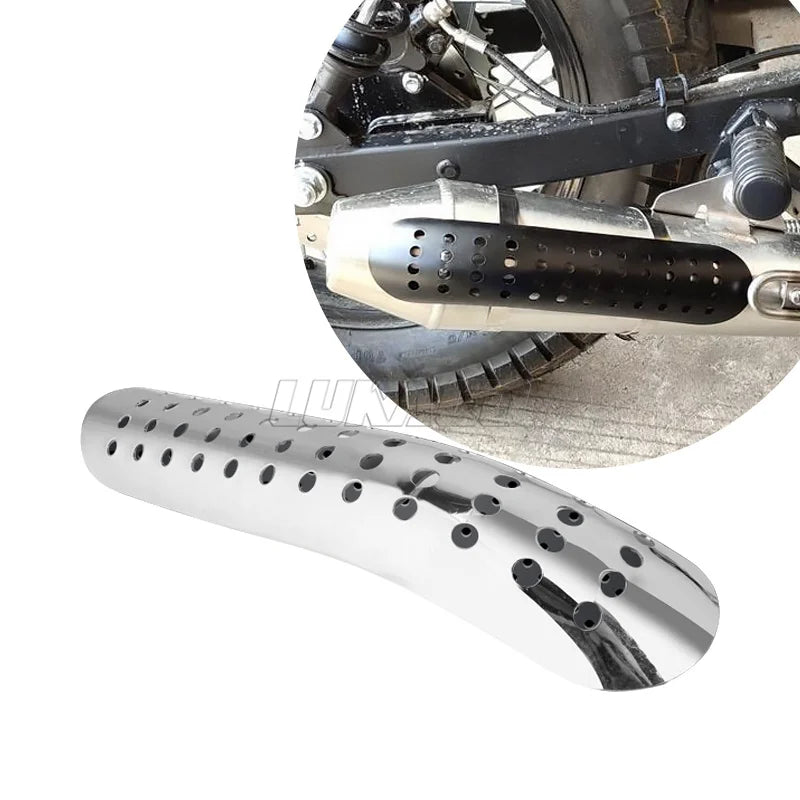 Universal Motorcycle Exhaust Pipe Heat Shield Cover Muffler Protector Guard Moto Accessories Fit For Harley Honda Yamaha Custom-EXPROTAS