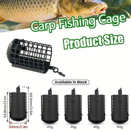 Iron Carp Bait Basket Set Detachable Bottom Dispenser Controlled Release Feeder