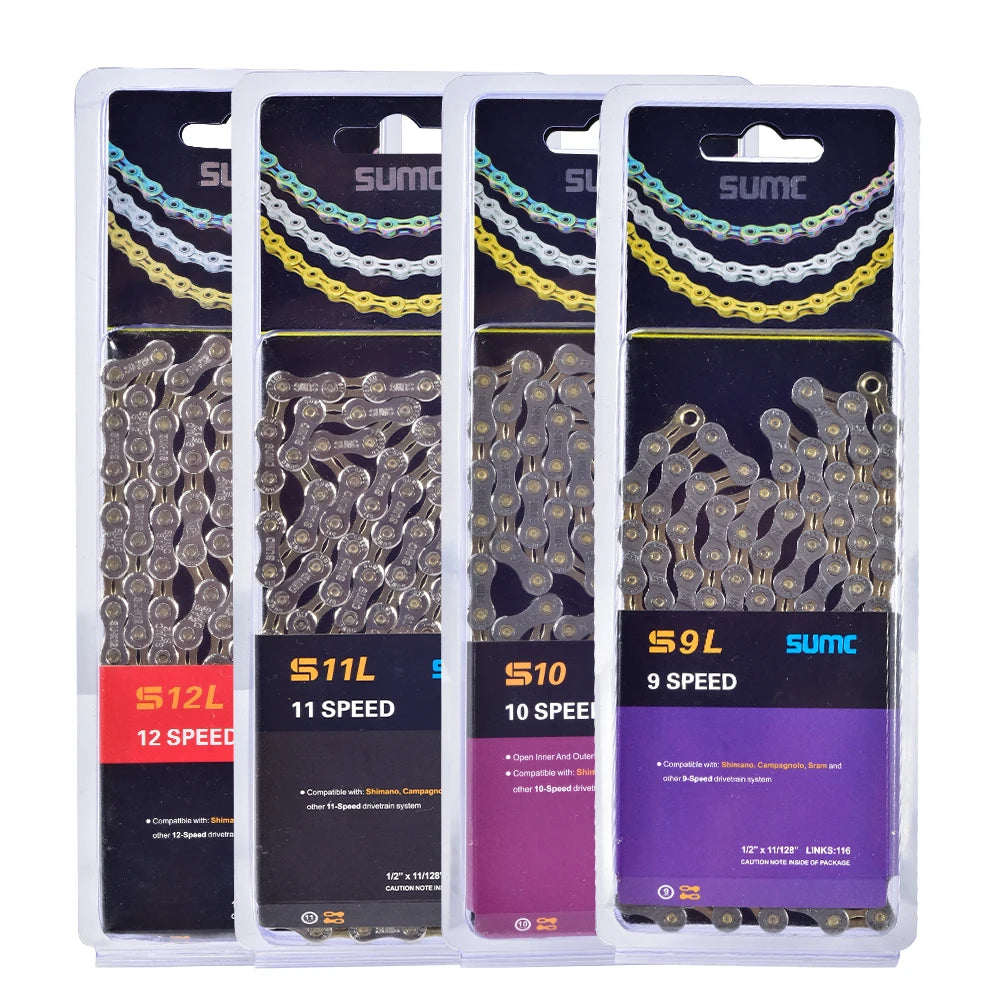 Bike Chain SUMC Half Hollow  116L 9/10/11/12 Speed for Shimano SRAM Campagnolo