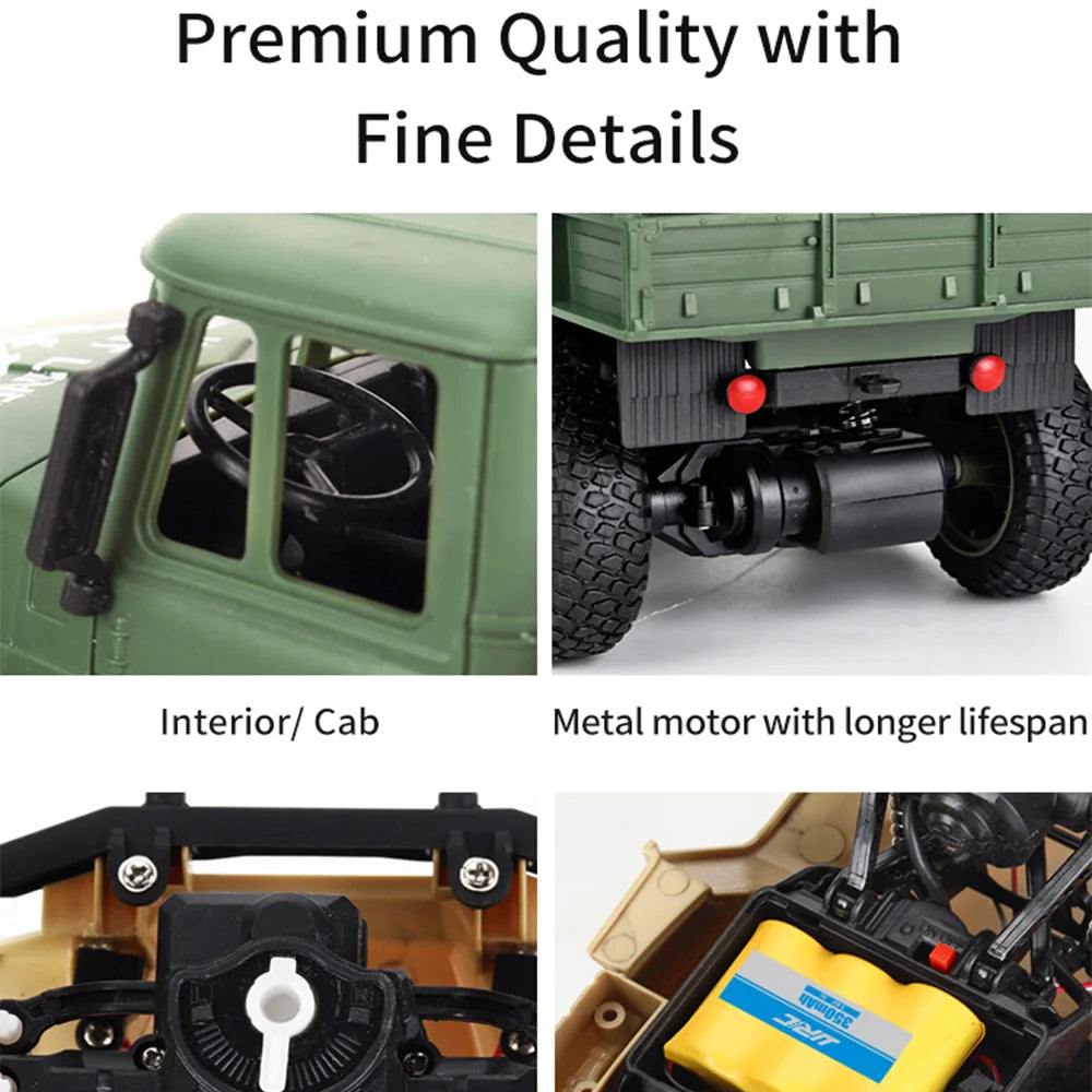 JJRC 1/18 Rc Car Off-Road 4x4 2.4G Radio Controlled Car Military Electric Machine 10Km/h Rc Buggy Children's Cars Toys for Boys-EXPROTAS