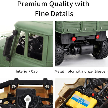 JJRC 1/18 Rc Car Off-Road 4x4 2.4G Radio Controlled Car Military Electric Machine 10Km/h Rc Buggy Children's Cars Toys for Boys-EXPROTAS
