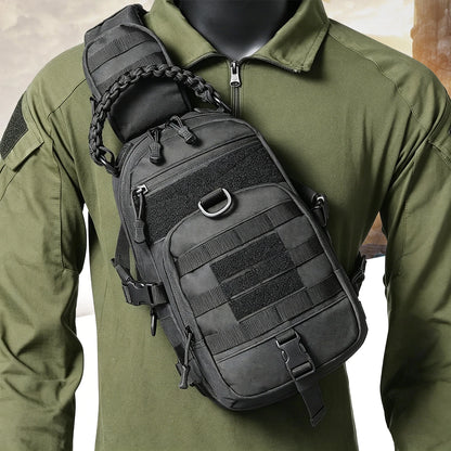 Tactical Chest Bag Sling Backpack Outdoor Travel Military Mens Molle Bags
