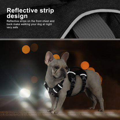 Escape Proof Dog Harness Reflective Vest with Handle for Small Medium Dogs