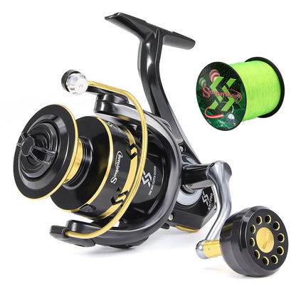 Spinning Fishing Reel Sougayilang 2000-7000 12+1BB 16kg Drag with Line