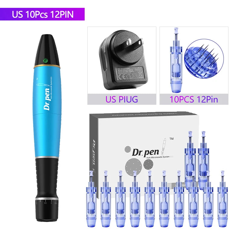 Ultima A1 Auto Micro Pen with 12Pins 0.25mm Needle Cartridges Skin Care