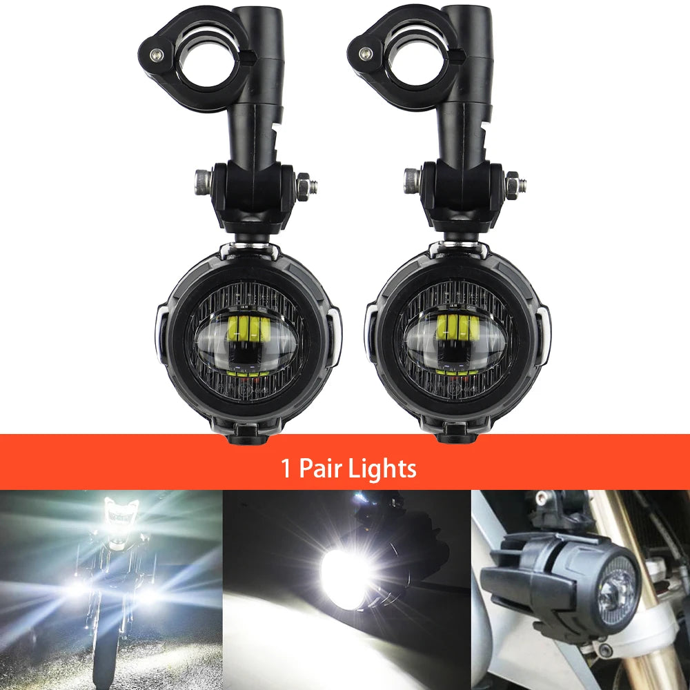 Auxiliary Lights LED Spot Driving Fog Lights for R1200GS F800GS K1600 Universal Motorcycle 40W 6000K Fog Lamps-EXPROTAS