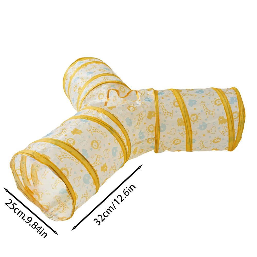 Foldable Cat Tunnel Tube Interactive Toy for Kitty Puppy Indoor Play