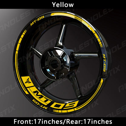 Reflective Motorcycle Wheel Sticker Hub Decal Rim Stripe Tape for YAMAHA MT-09