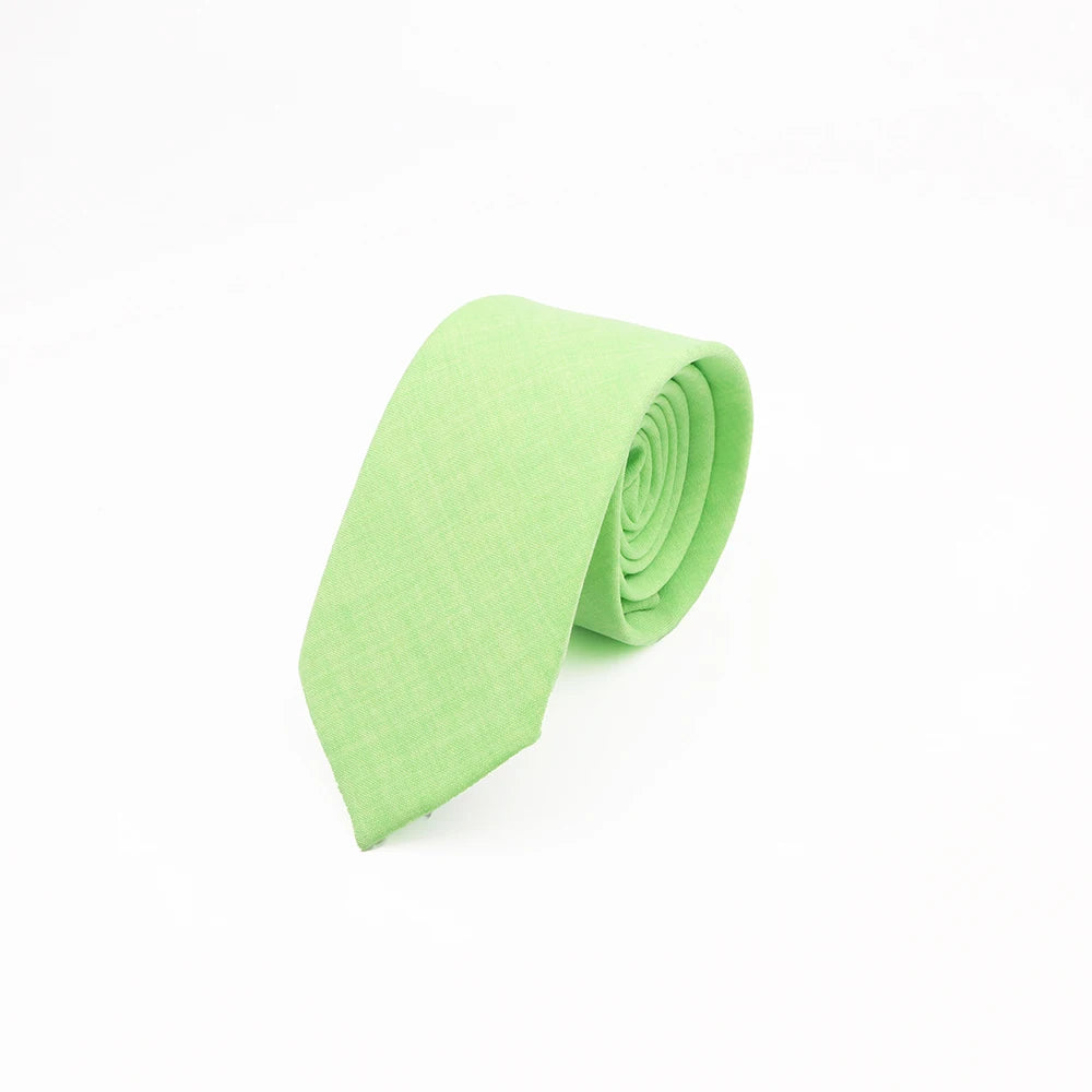Mens Slim Solid Colour Tie 6.5cm Wedding Party Classic Necktie