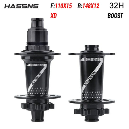 HASSNS PRO7 Hub HG XD MS 32H J-Bend 4 Bearing Freehub for Shimano 8-12 Speed