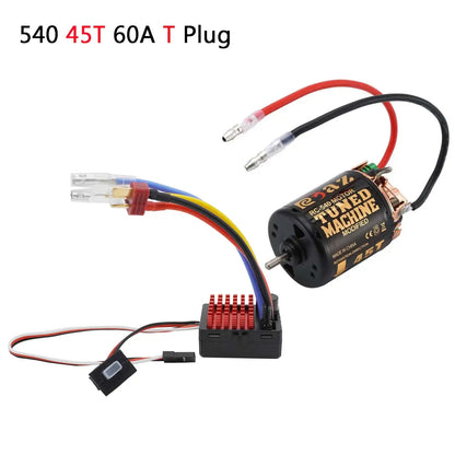 RC Car 540 Brushed Motor ESC Combo 55T 45T 35T 60A for 1/10 Crawler