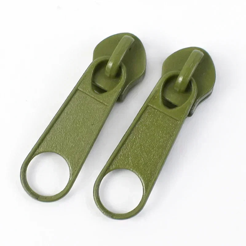 50/100/200Pcs 3#5# Zipper Slider For Nylon Zippers Bag Garment Zip Puller Backpack Pocket Zips Repair Kit DIY Sewing Accessories