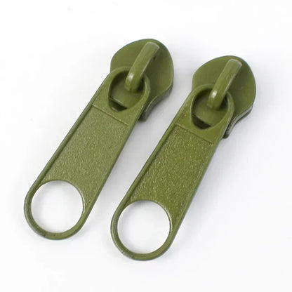 50/100/200Pcs 3#5# Zipper Slider For Nylon Zippers Bag Garment Zip Puller Backpack Pocket Zips Repair Kit DIY Sewing Accessories