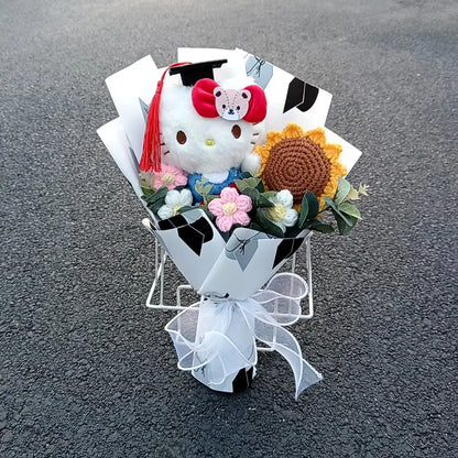 Pooh Bear Bouquet Plush Doll for Wedding Graduation Birthday Christmas
