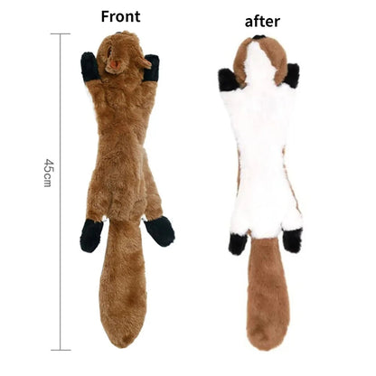 No Stuffing Dog Toy Plush Squeaky Animal Chew Toy for Pets Crinkle