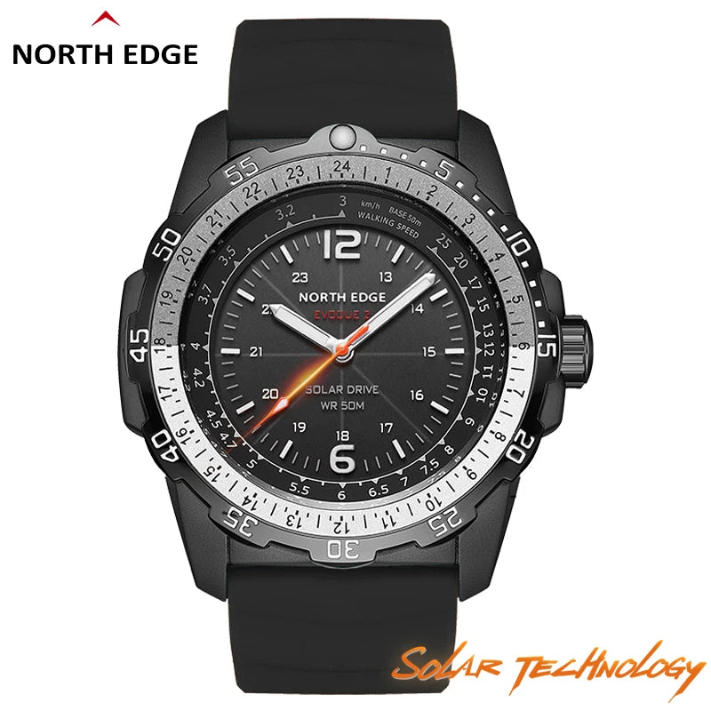 NORTH EDGE EVOQUE 2 Military Digital Watch Solar Power 50M Waterproof Sport