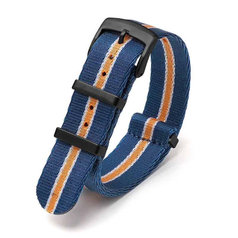 Nylon Watch Strap 24mm for Omega Seiko Mens Canvas Sport Band