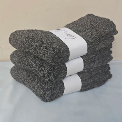 3 Pairs Merino Wool Socks Mens Thick Thermal Hiking Work Boot Winter