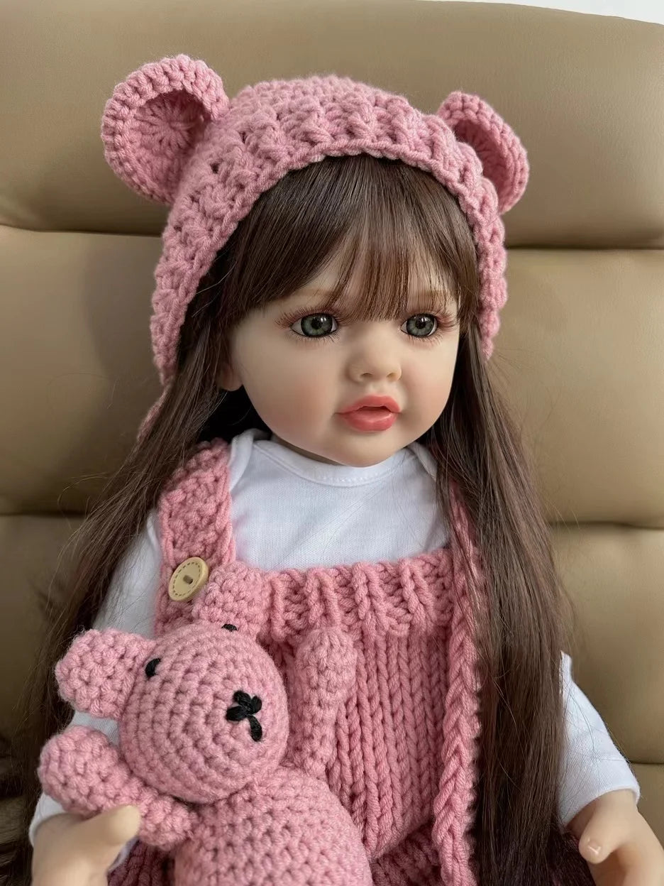 BZDOLL 55 CM 22 Inch Reborn Dolls Realistic Full Silicone Baby Bebe Newborn Girl Doll Princess Toddler Toy Gift-EXPROTAS