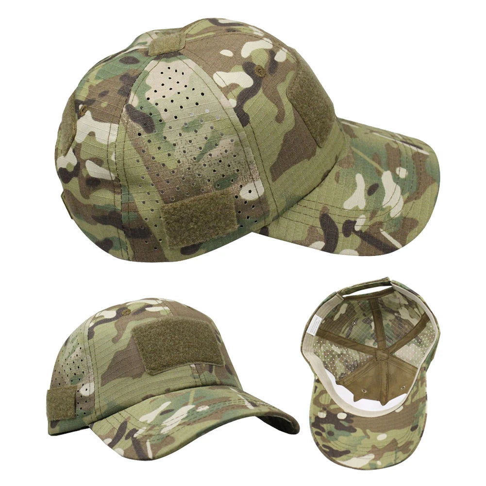 Men's Camouflage Baseball Cap Tactical Breathable Outdoor Hiking Fishing Hat