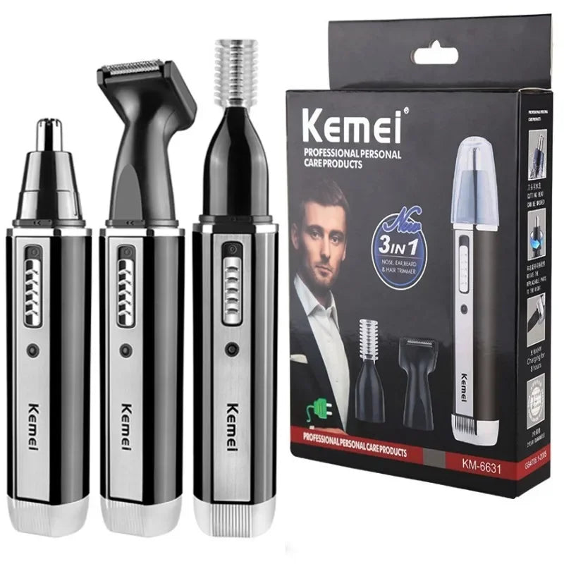 Rechargeable Trimmer For Men - Nose Ear Hair Eyebrow Clippers Grooming Set