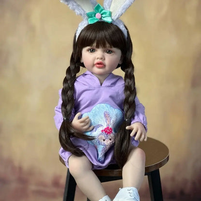 BZDOLL 55 CM 22 Inch Reborn Dolls Realistic Full Silicone Baby Bebe Newborn Girl Doll Princess Toddler Toy Gift-EXPROTAS