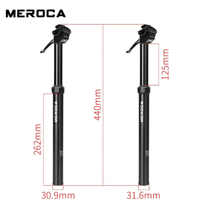 27.2/30.9/31.6mm Dropper Seatpost MEROCA Hydraulic MTB Road Bike Seat Post