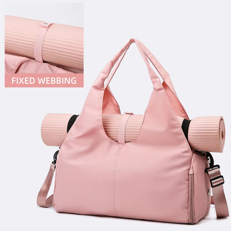 Yoga Mat Gym Bag For Women Sports Handbags Travel Fitness Tote Bag Yoga Swimming Shoulder Bag Large Capacity With Shoulder Strap-EXPROTAS