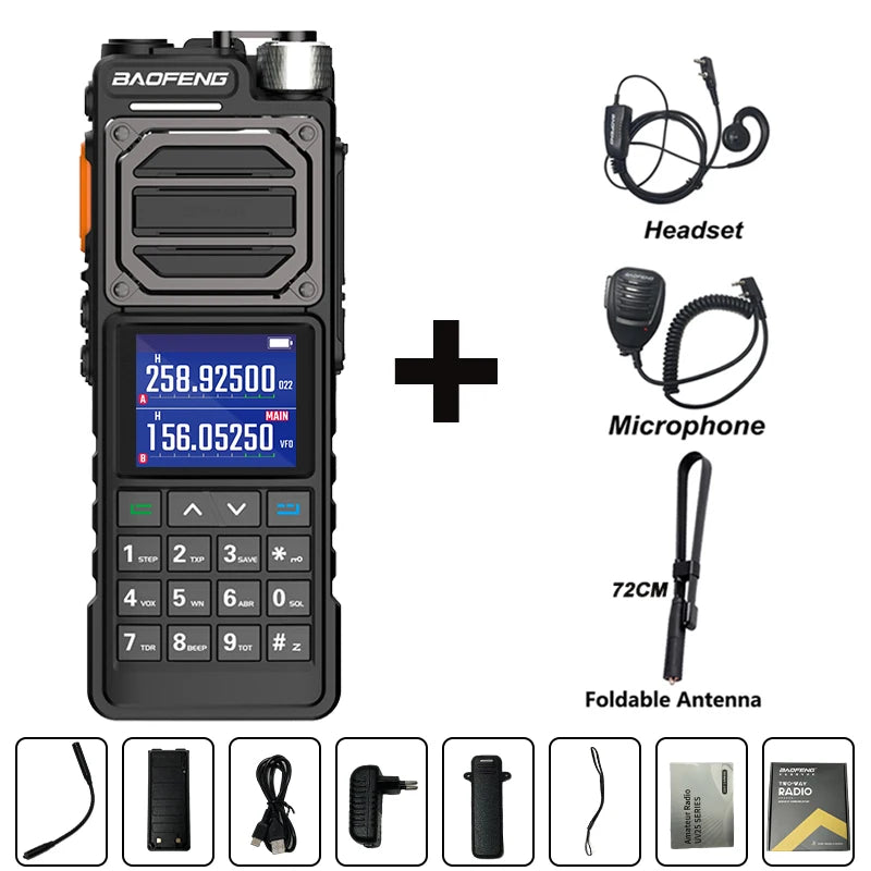 BAOFENG UV-25L Ham Radio High Powerful Tactical Walkie Talkie 50KM Four-Band Type-C 999Channel Two Way Radio BAOFENG NEW Upgrade-EXPROTAS