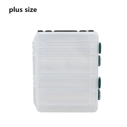 Fishing Tackle Box Double Sided Lure Storage Compartment Case Waterproof
