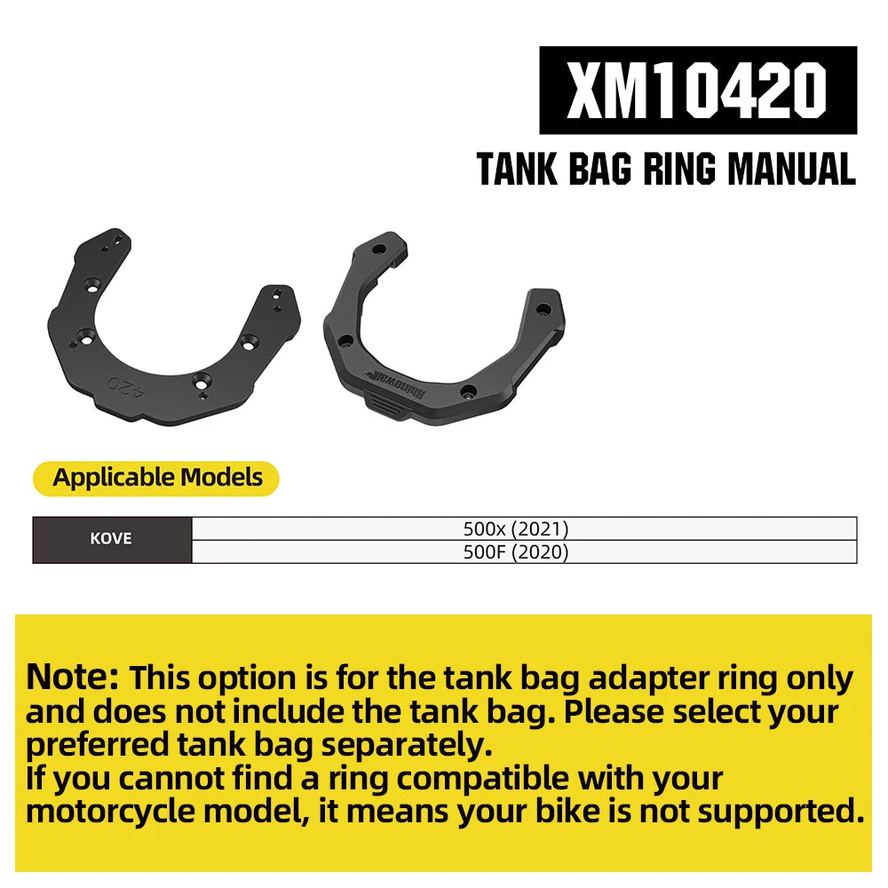 Rhinowalk 6.5L Magnetic Motorcycle Tank Bag Quick Release Rain Cover Universal