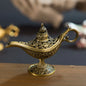 12cm Classic Aladdin Magic Genie Lamp Incense Burner Retro Wishing Oil Decor