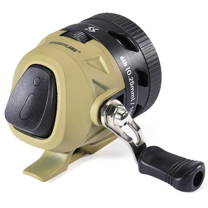 Freshwater Casting Reel Sougayilang 3.4:1 Gear Ratio Alloy Spool with Line