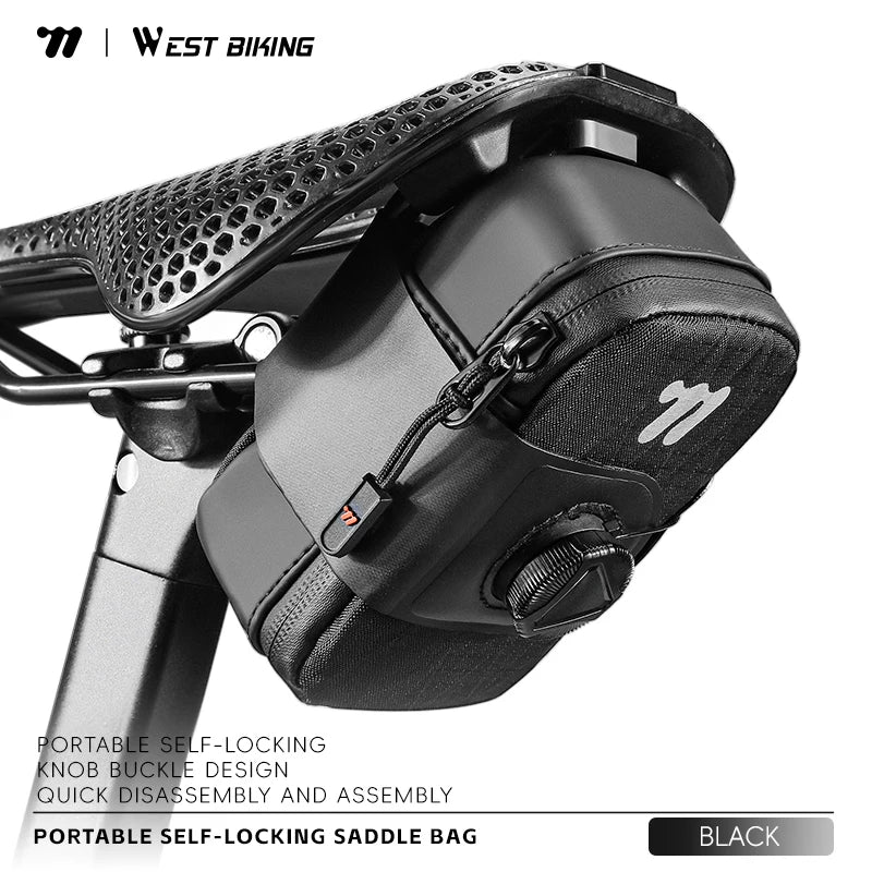 EXPROTAS Bicycle Saddle Bag Waterproof Tail Pouch Bike Storage 0.2L