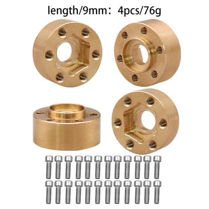 12mm Brass Wheel Weights | Hex Hub Adapter for 1/10 RC SCX10 TRX4 1.9" Rims