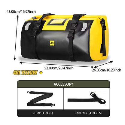 Waterproof Motorcycle Roll-Top Dry Tail Bag Backpack 20-66L