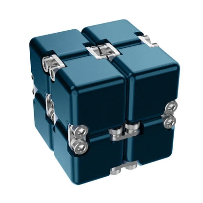 Metal Infinity Magic Cube Fidget Toy Decompression Puzzle for Adults Kids