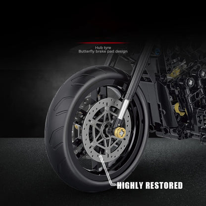 538pcs Classic Motorbike Building Blocks Model Road Racer Technical Moto Toy Gift