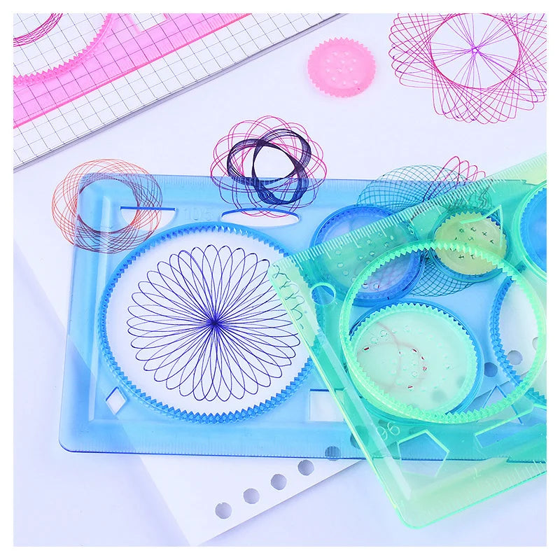 Geometry Spirograph Drawing Stencils Art Templates Creative Kids Educational Toy