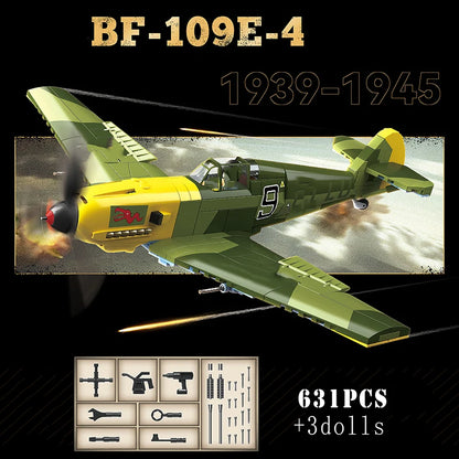 WW2 P-51 Mustang Fighter Plane Building Blocks Aircraft Brick Model Toy Set