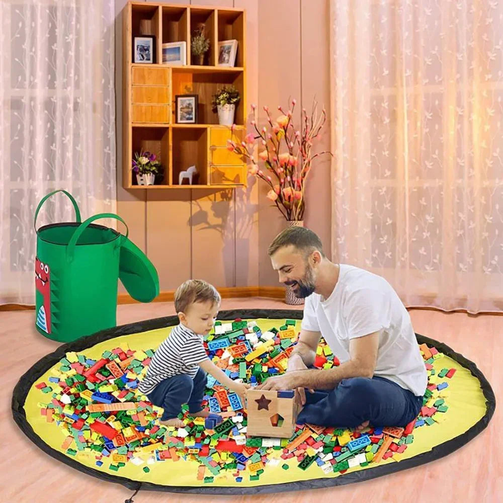 Large Toy Storage Bag Play Mat Portable Organizer for Building Blocks