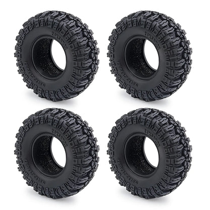 YEAHRUN 4Pcs 1.0inch Soft Rubber Wheel Tires 50/54/58/62/64/65mm for TRX-4M 1/18 Axial SCX24 1/24 RC Crawler Car Upgrade Parts-EXPROTAS