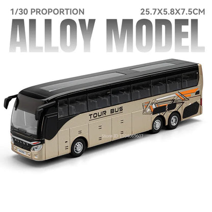 1:30 Sound Light Double Decker Bus Alloy Diecast Model for Kids Gifts