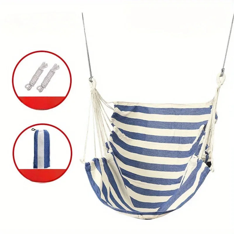 1pc Swing Rocking Chair(With Storage Bag Outdoor Hammock Chair Canvas Leisure Swing Chair No Pillow Or Cushion Dormitory Hammock-EXPROTAS