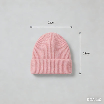 Winter Wool Knitted Beanie Hat Men Women Warm Cap Unisex Skull Cap